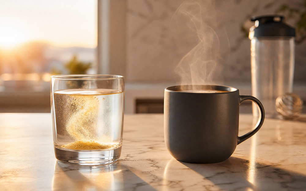 Morning Hydration vs. Coffee: Which Should You Drink First? - RAWWTR blog featured image