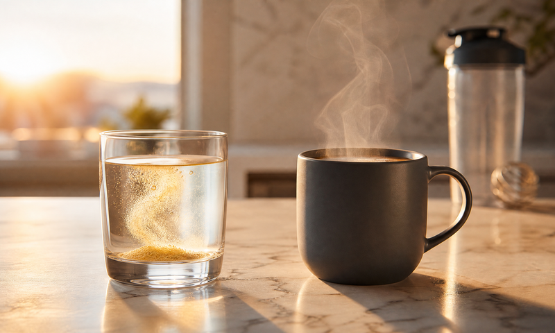 Morning Hydration vs. Coffee: Which Should You Drink First? - RAWWTR blog featured image