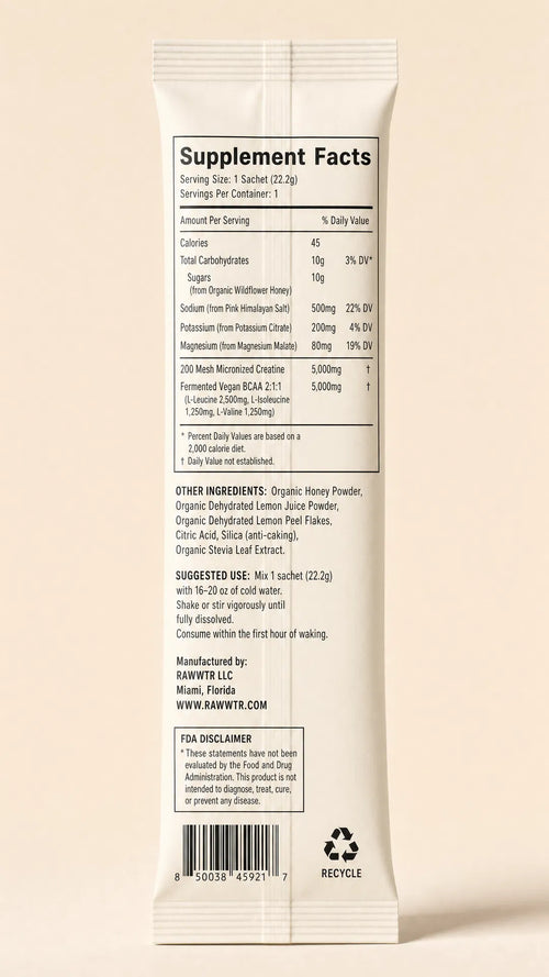 RAWWTR [AM] — Clinical-Grade Morning Hydration + Performance